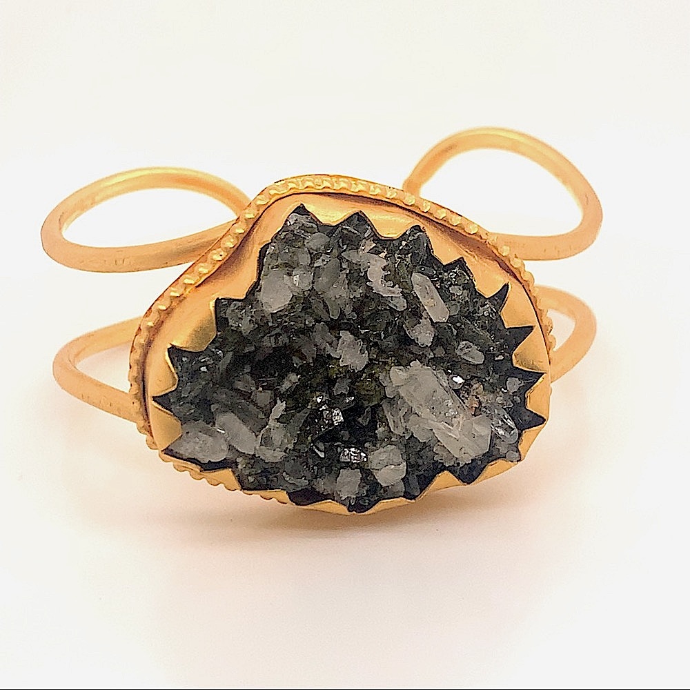 Tourmaline 14k Vermeil cuff bracelet